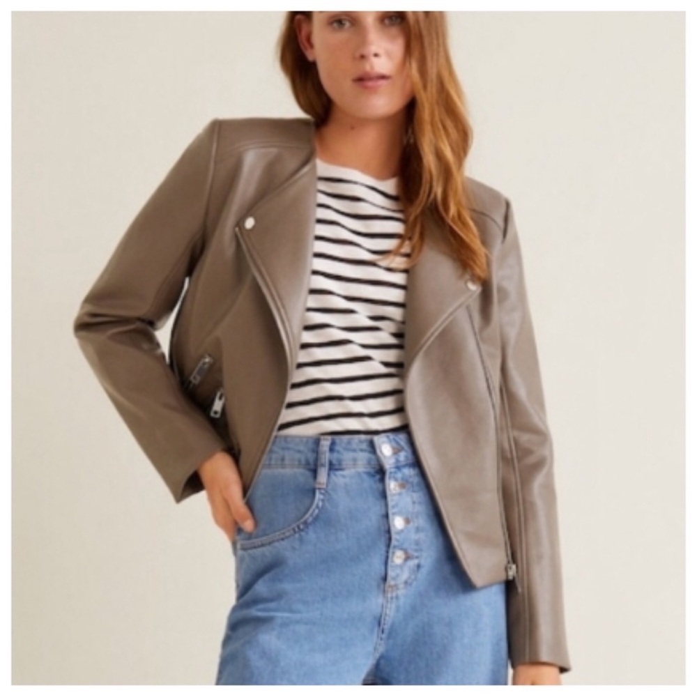 Mango Faux Leather Jacket (S) - Picture 3 of 9